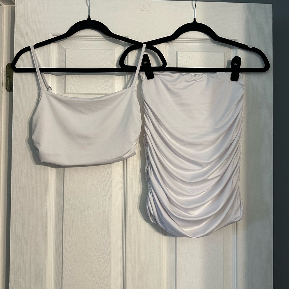 White Women's 2-piece Skirt Set